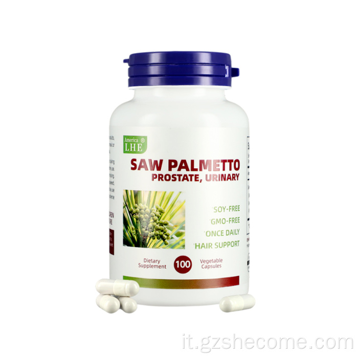 Saw Palmetto 100 capsule vegetali Supporto per la cura della prostata
